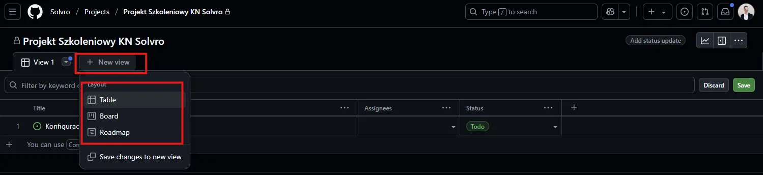 Jak skonfigurować widok